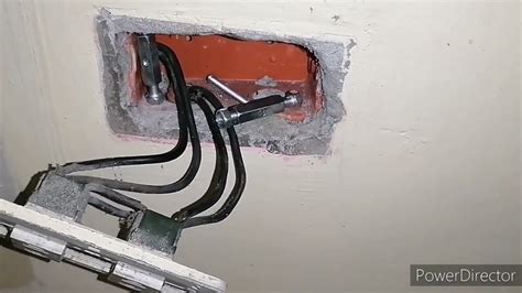 fixing threads in junction box|broken electrical box.